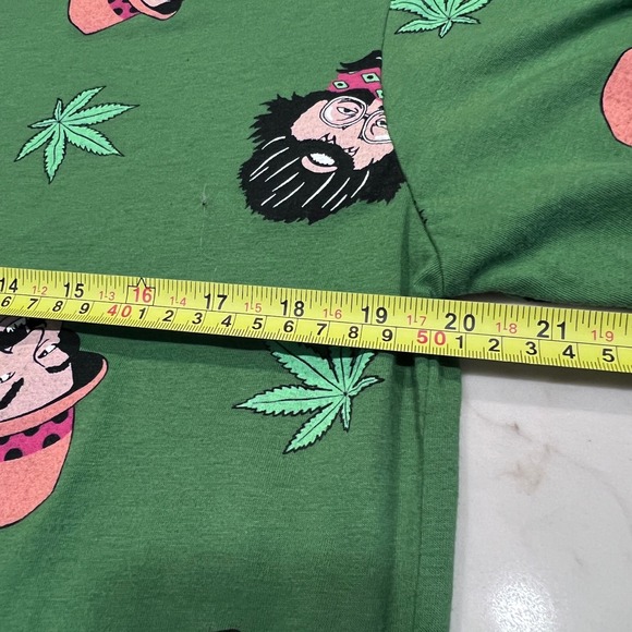 Cheech & Chong Graphic T-Shirt Green Marijuana Leaf Comedy Unisex - ALTERED - Picture 6 of 8